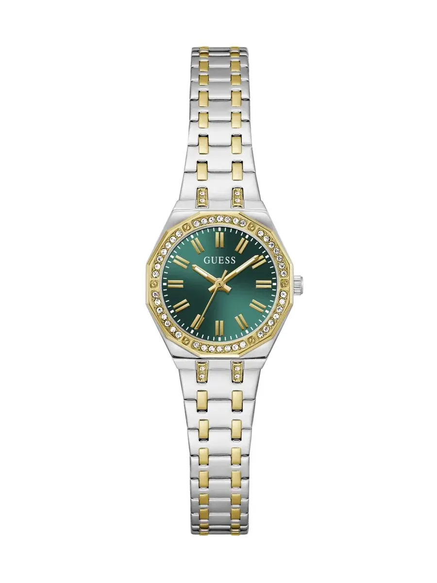 Женские двухцветные часы из нержавеющей стали, 25 мм Guess