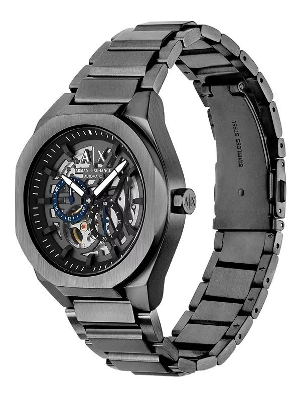 Мужские часы Armani Exchange Sync Automatic из нержавеющей стали с цветным покрытием, 44 мм A|X — изображение 4 из 4