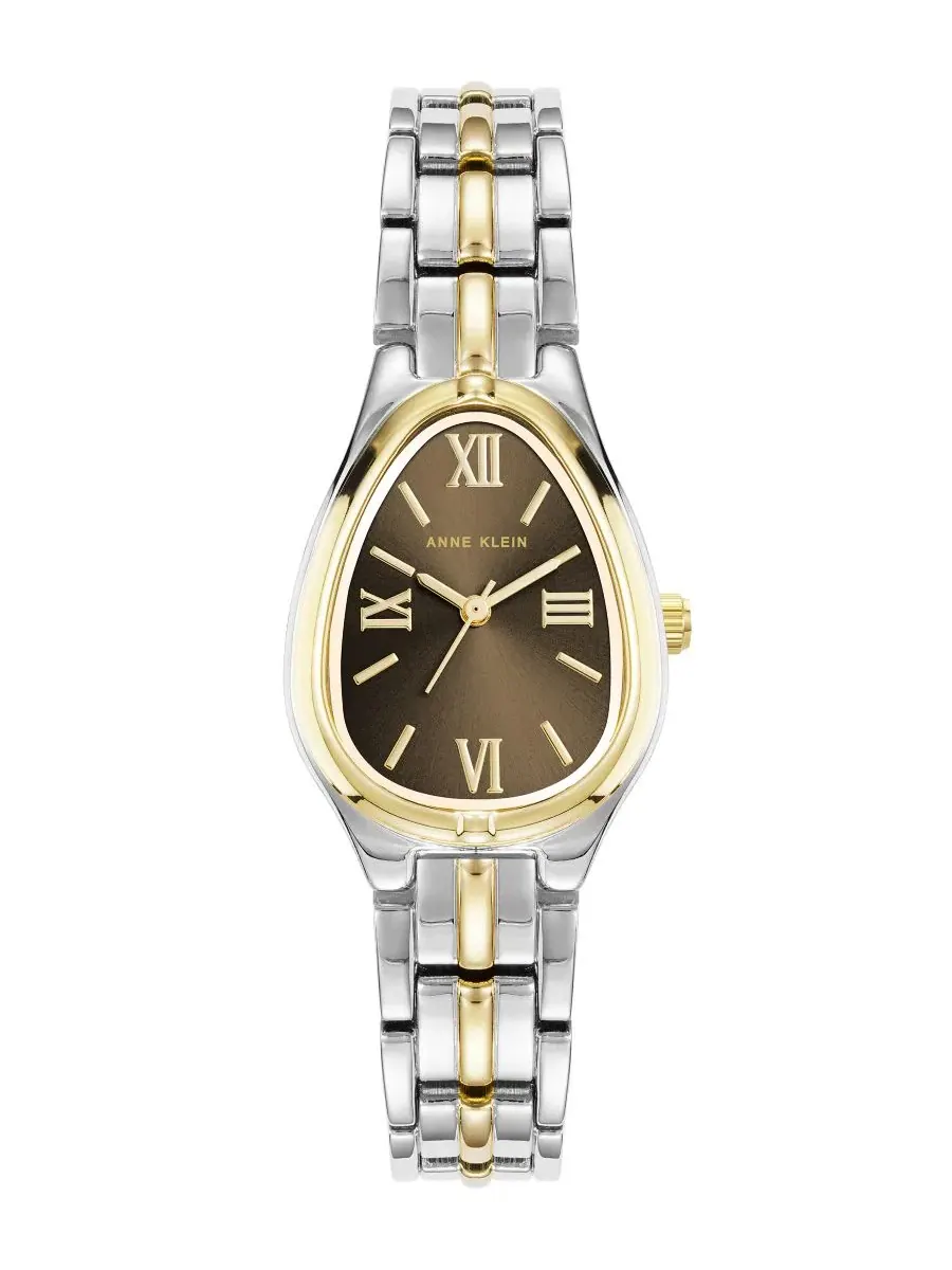 Женские часы с овальным корпусом и римским циферблатом Anne Klein