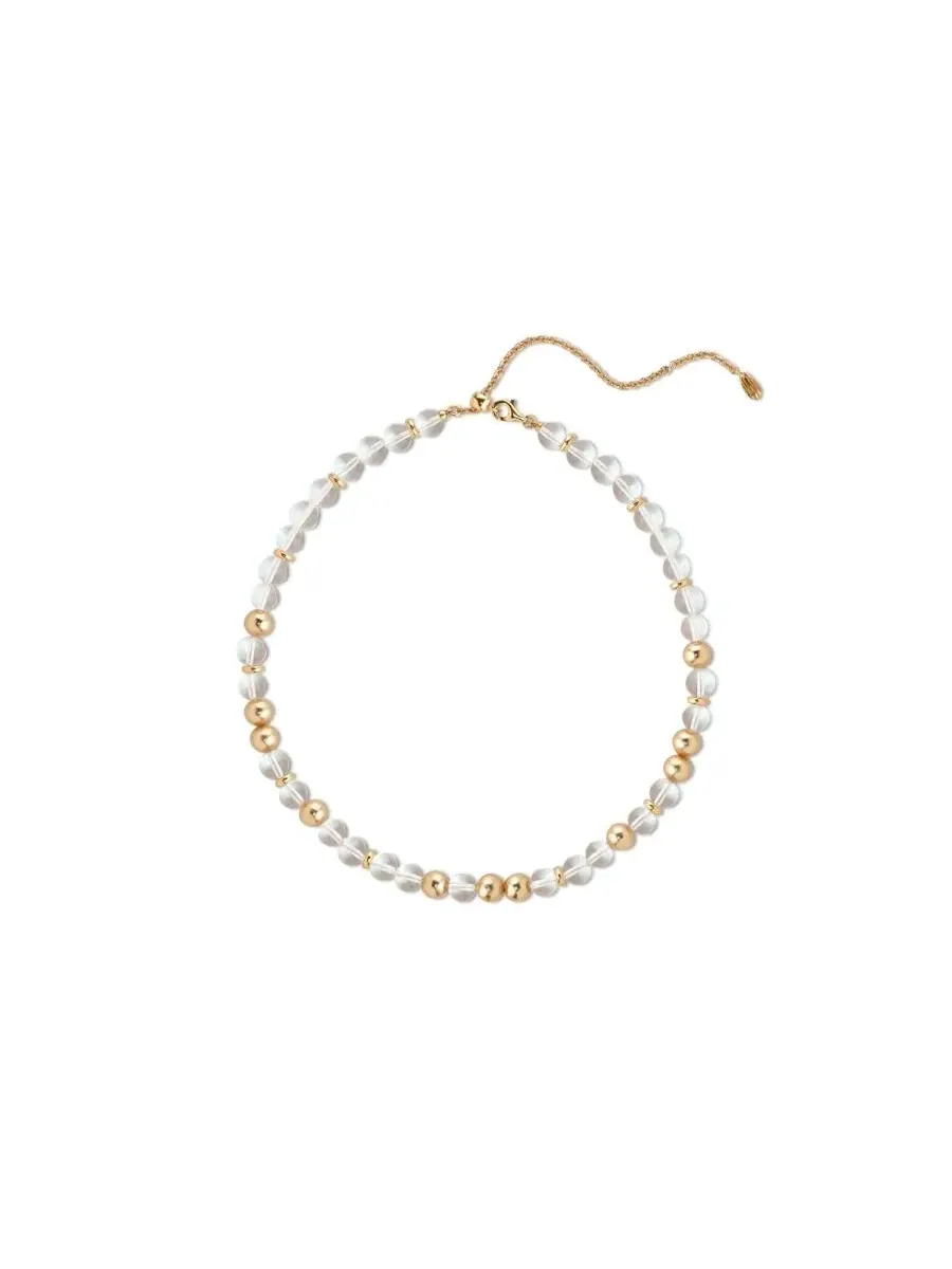 Колье из латуни с золотым покрытием и кристаллами Eden Seed Dew RETRO CHIC