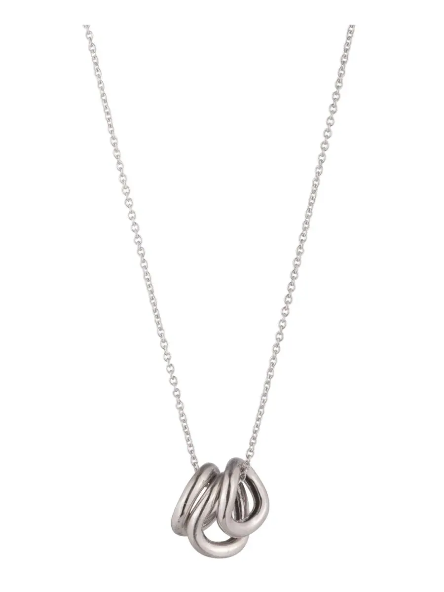 Колье с волнообразным мотивом Sterling Silver-Plated Wave Motif Lauren Ralph Lauren — изображение 1 из 3, оттенок серебряный