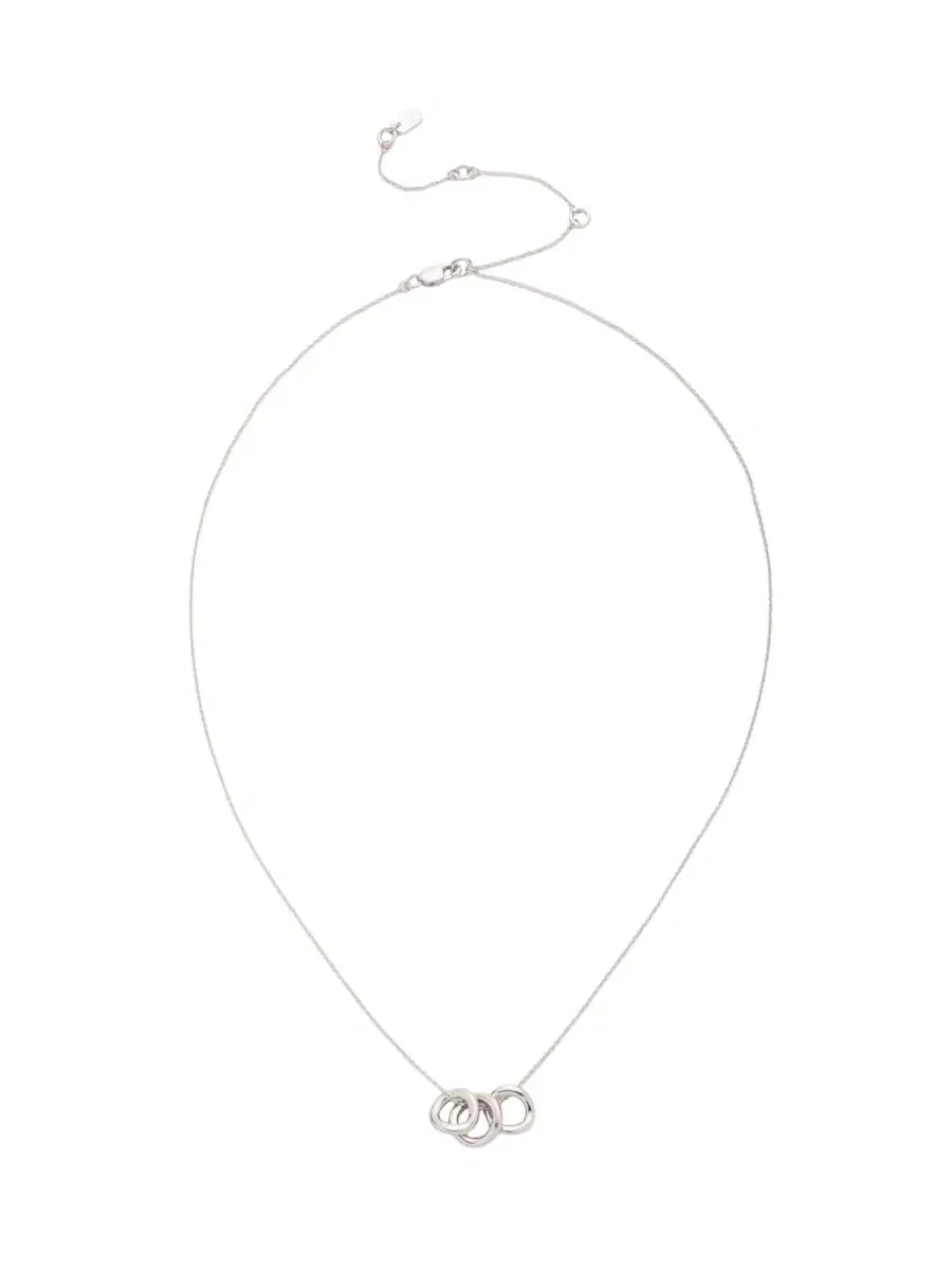 Колье с волнообразным мотивом Sterling Silver-Plated Wave Motif Lauren Ralph Lauren — изображение 2 из 3, оттенок серебряный