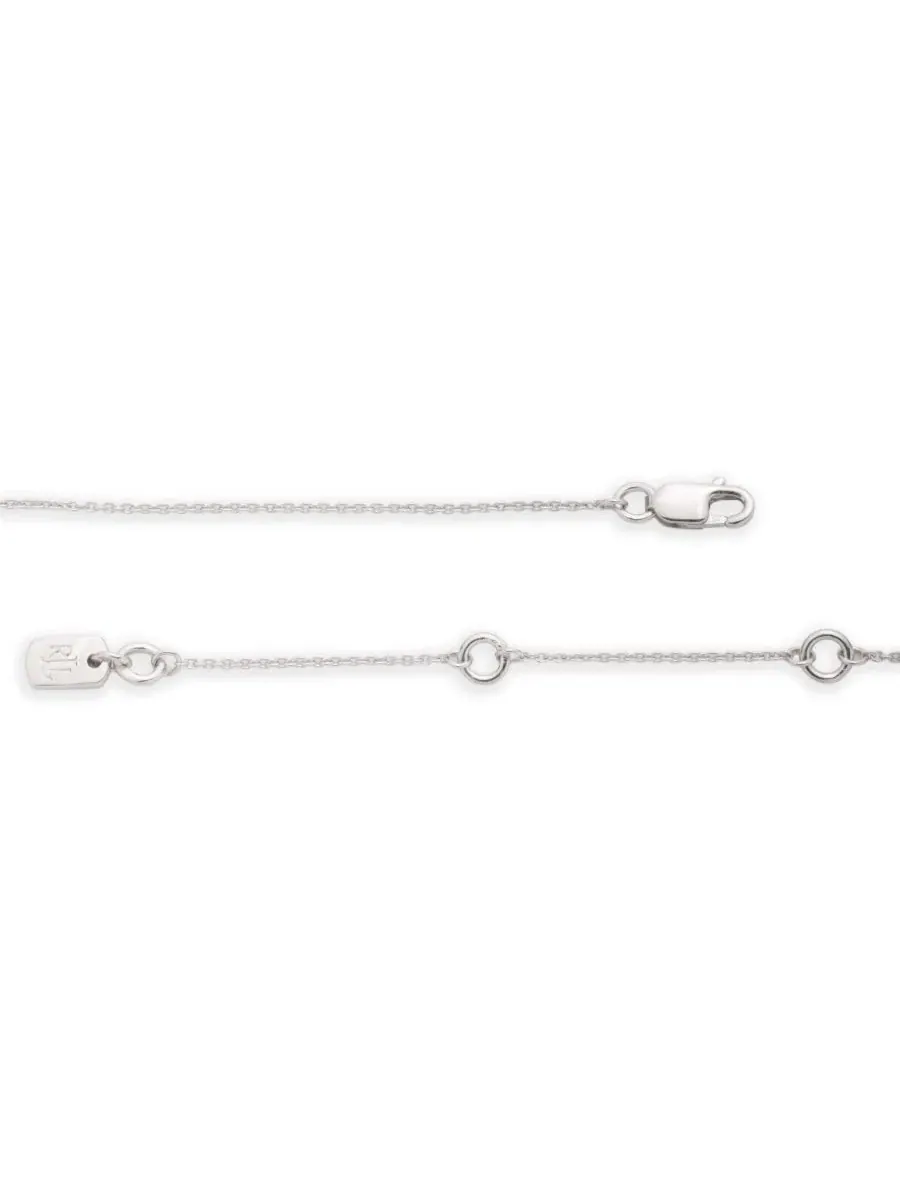 Колье с волнообразным мотивом Sterling Silver-Plated Wave Motif Lauren Ralph Lauren — изображение 3 из 3, оттенок серебряный