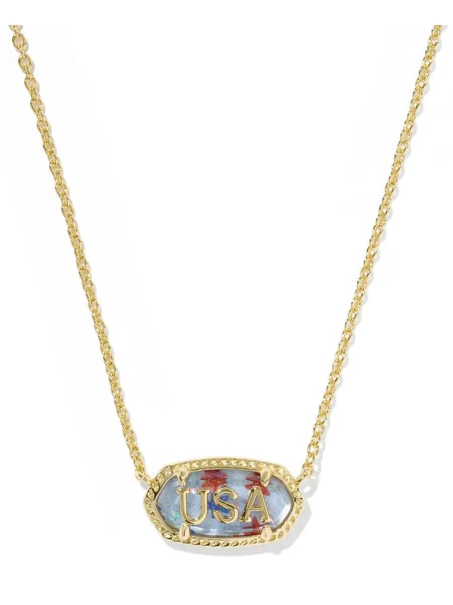 Короткое подвесное колье Elisa USA с покрытием из 14-каратного золота Kendra Scott — изображение 1 из 4