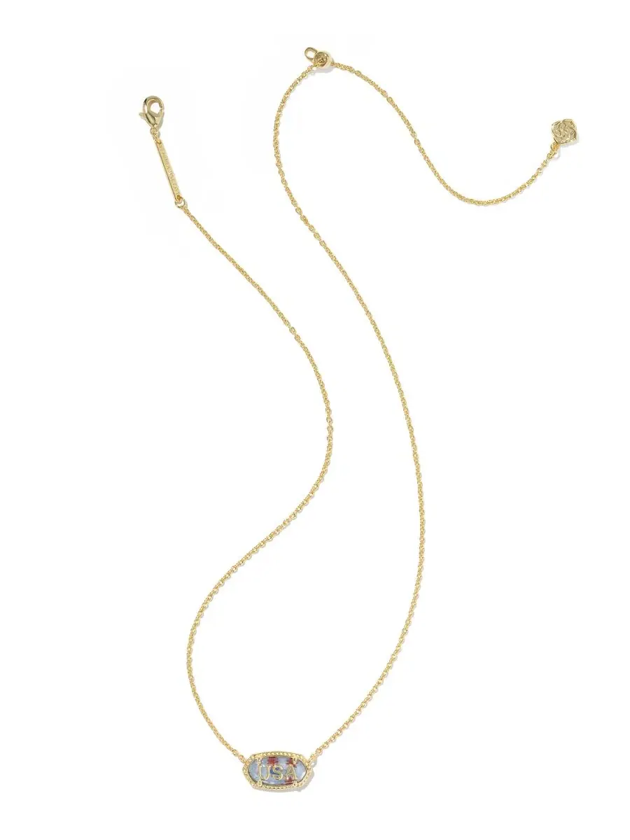 Короткое подвесное колье Elisa USA с покрытием из 14-каратного золота Kendra Scott — изображение 2 из 4
