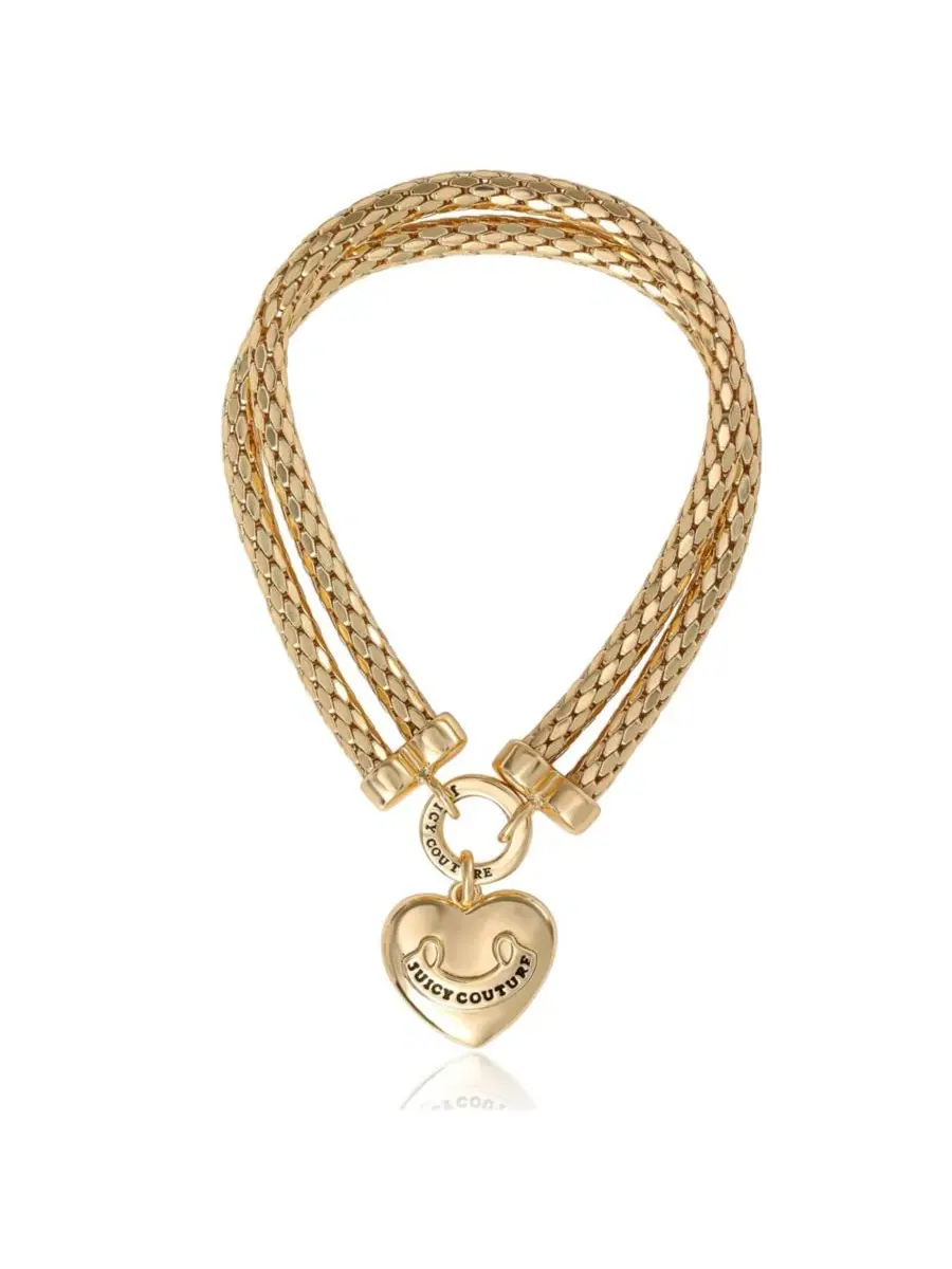 Многослойный браслет в форме сердца - один тон Juicy Couture — изображение 1 из 6, оттенок золотистый/розовый