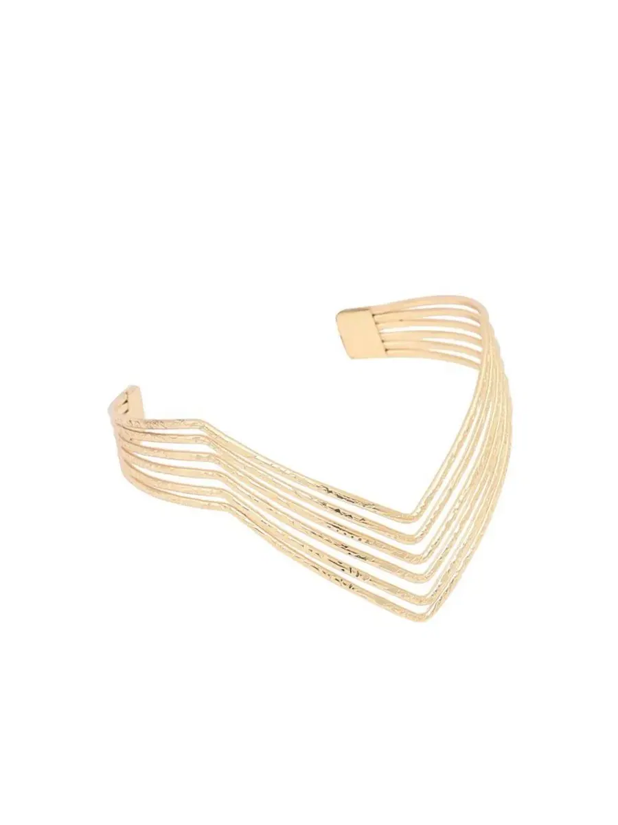 Ребристый браслет Statement Armlet Sohi — изображение 1 из 6, оттенок золото