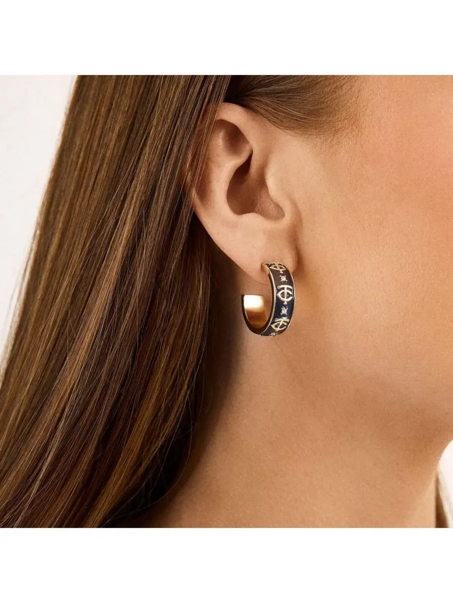 Серьги-кольца Bauble Bar с эмалью в виде логотипа San Francisco Giants Wear By Erin Andrews — изображение 2 из 2
