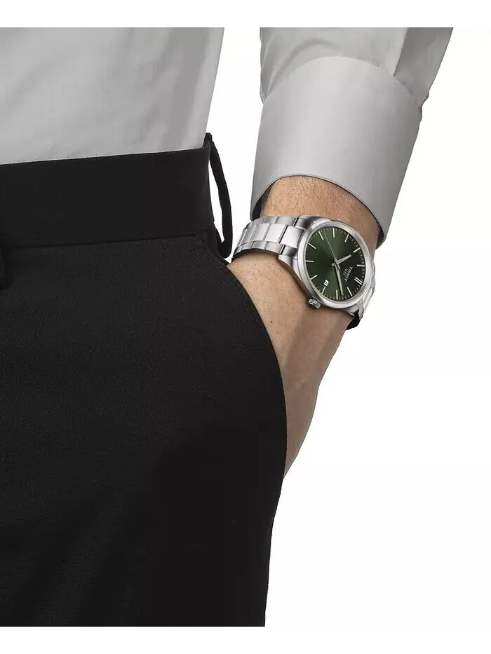 Мужские швейцарские часы PR 100 с браслетом из нержавеющей стали 40 мм Tissot — изображение 5 из 5, оттенок зеленый