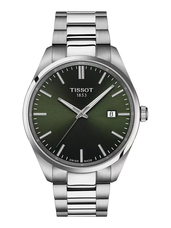 Мужские часы Swiss PR 100 на стальном браслете, 40 мм Tissot — изображение 1 из 5