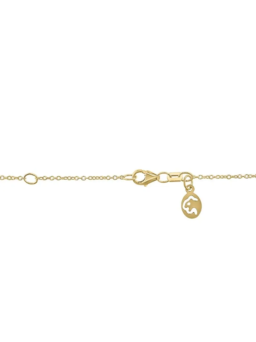 Ожерелье с подвеской с бриллиантами и мультицветными камнями EFFY Collection — изображение 4 из 4, оттенок желтый золотистый