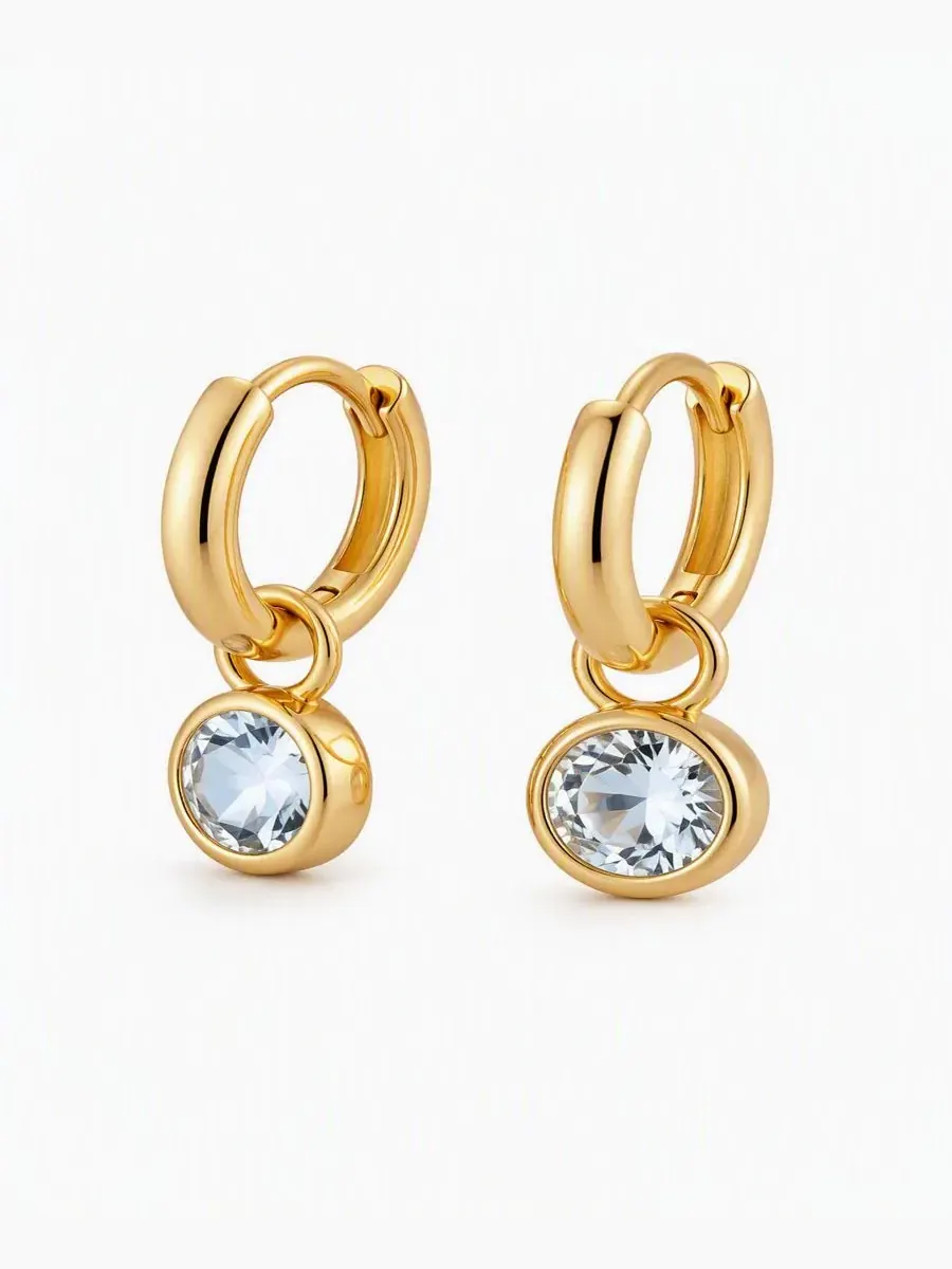 Серьги-пусеты с ободком Matilda Birthstone Hoop brook & york, Jan — изображение 2 из 3
