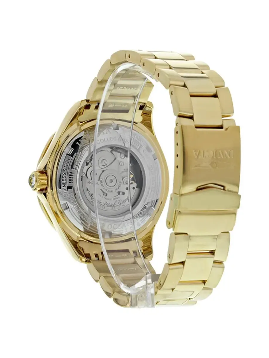 Мужские наручные часы Signature Automatic с автоподзаводом, 47 мм Invicta — изображение 3 из 3, оттенок золото