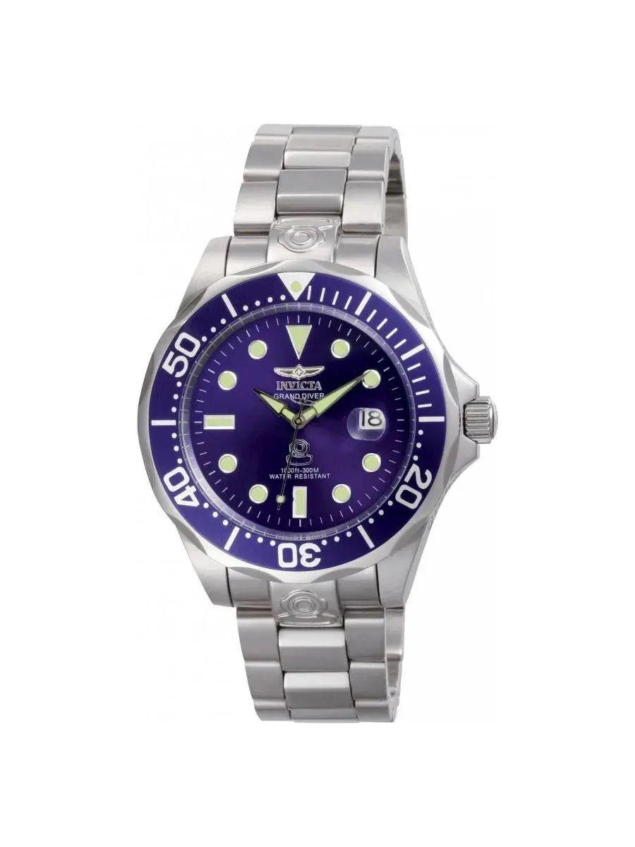 Автоматические часы Pro Diver с синим циферблатом Invicta — изображение 2 из 2, оттенок серебряный