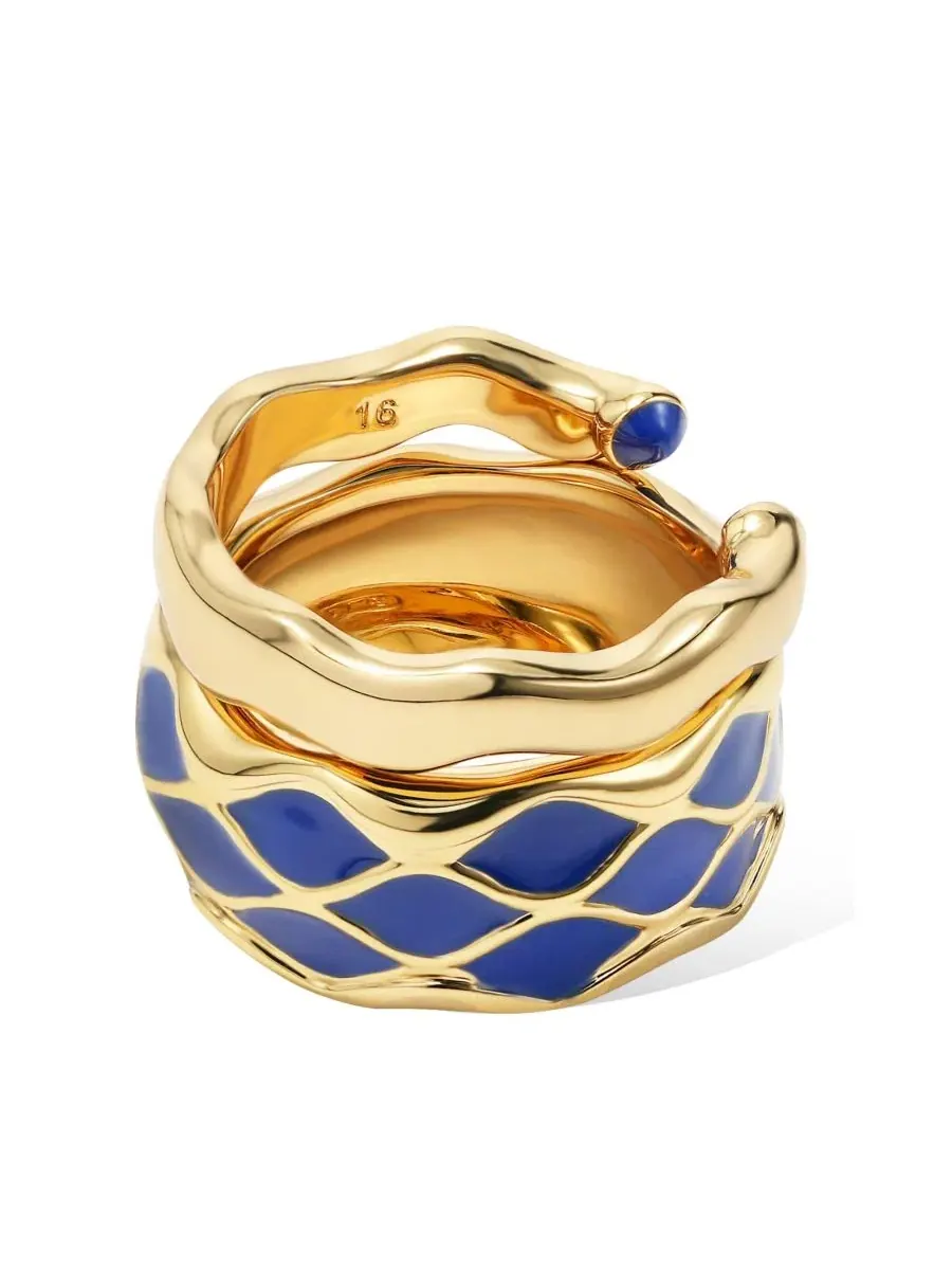 Кольцо Nirah Ring RETRO CHIC — изображение 2 из 4, оттенок золотистый синий