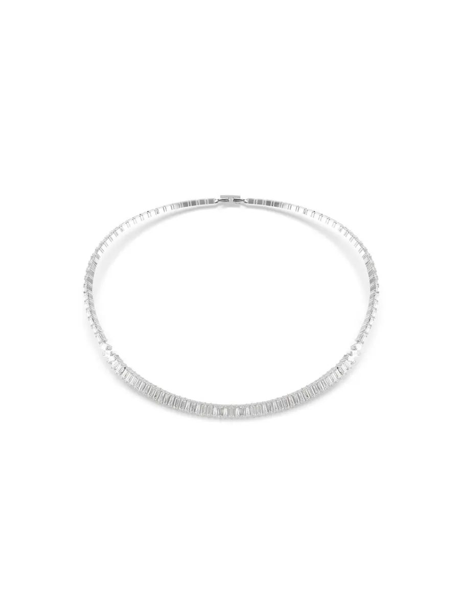 Ожерелье Matrix с родиевым покрытием Swarovski — изображение 1 из 8, оттенок серебристый прозрачный