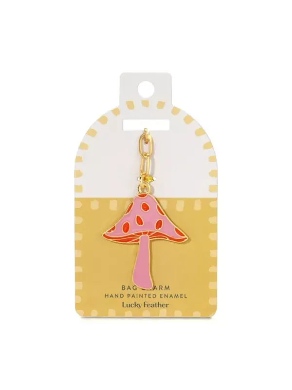 Эмалевая подвеска на сумку Lucky Feather
