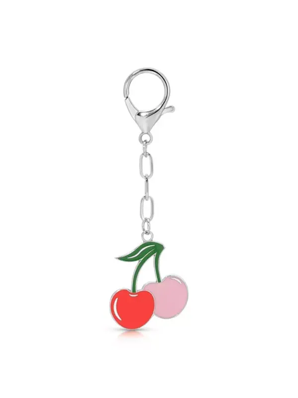 Эмалевая подвеска на сумку Lucky Feather, cherries — изображение 2 из 2