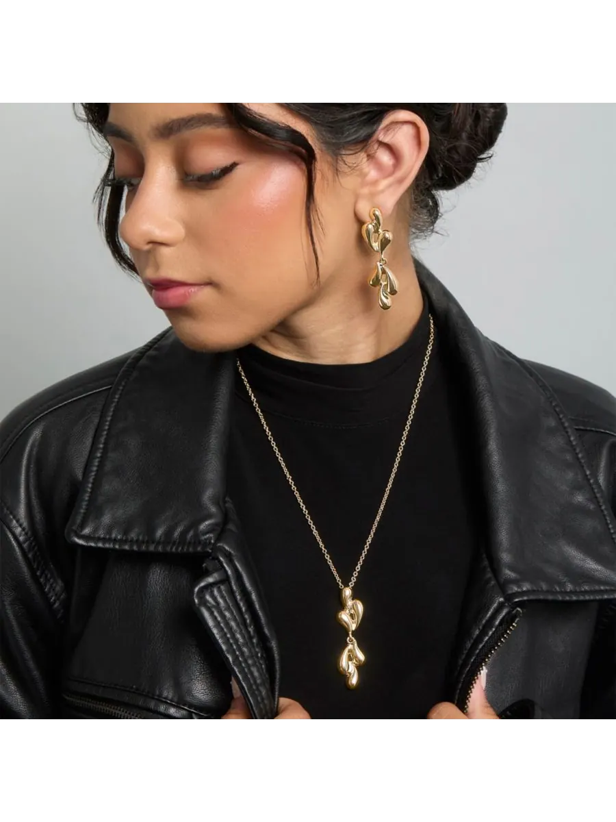 Серьги-подвески в форме сердца от BCBG Generation BCBGeneration — изображение 2 из 6, оттенок золото