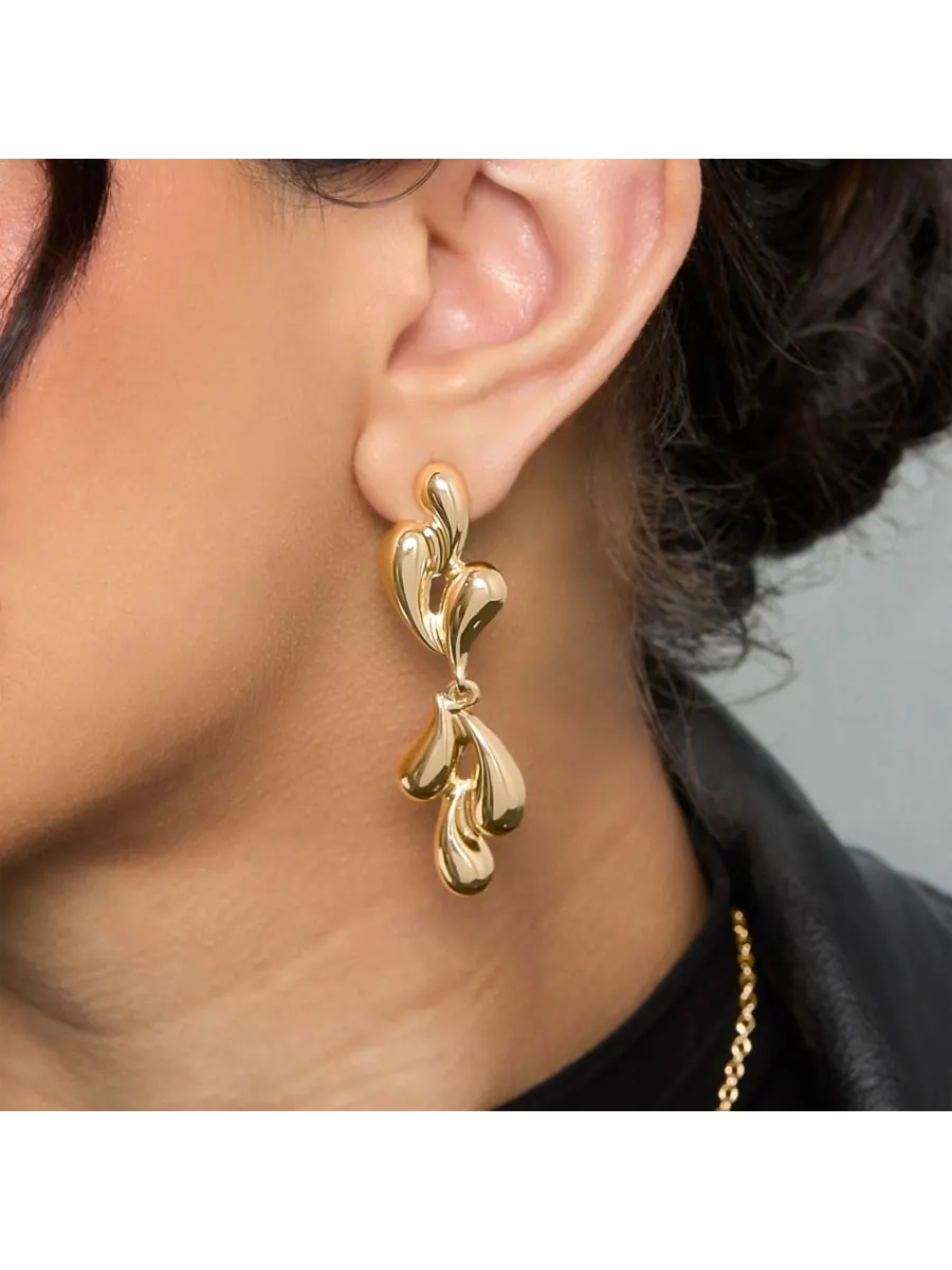 Серьги-подвески в форме сердца от BCBG Generation BCBGeneration — изображение 3 из 6, оттенок золото