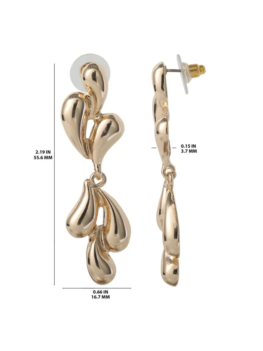 Серьги-подвески в форме сердца от BCBG Generation BCBGeneration — изображение 6 из 6, оттенок золото