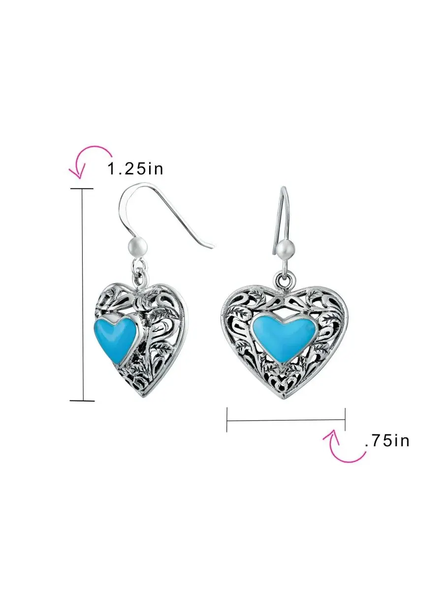 Серьги-подвески в стиле бохо: наконечник стрелы и филигранное сердце — изображение 5 из 5, оттенок серебристый