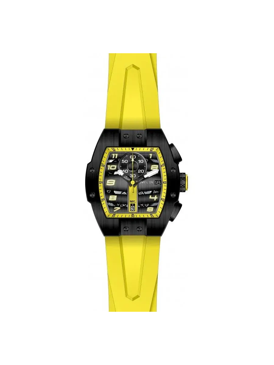 Мужские кварцевые многофункциональные часы Invicta Racing 47371 с черным и желтым циферблатом — изображение 3 из 3