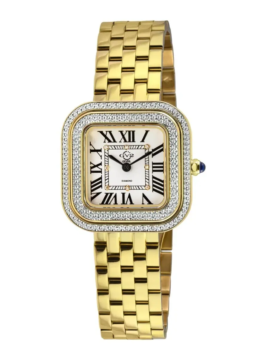 Женские часы Bellagio Swiss Quartz Diamond IP Stainless Steel Bracelet Watch GV2 by Gevril — изображение 1 из 3