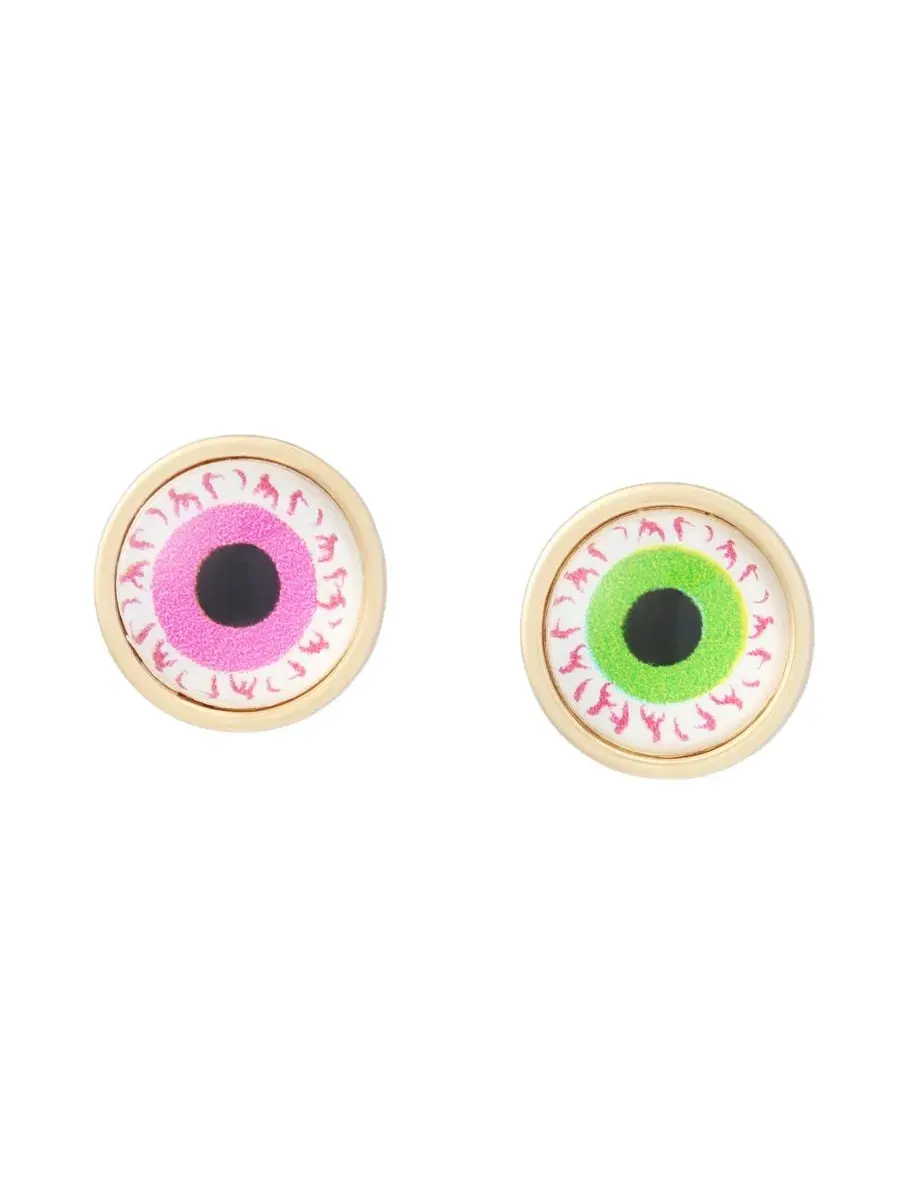 Серьги-пусеты с принтом «Глаза» Multi-Colored Halloween Eyeball Stud Earrings Betsey Johnson — изображение 1 из 4