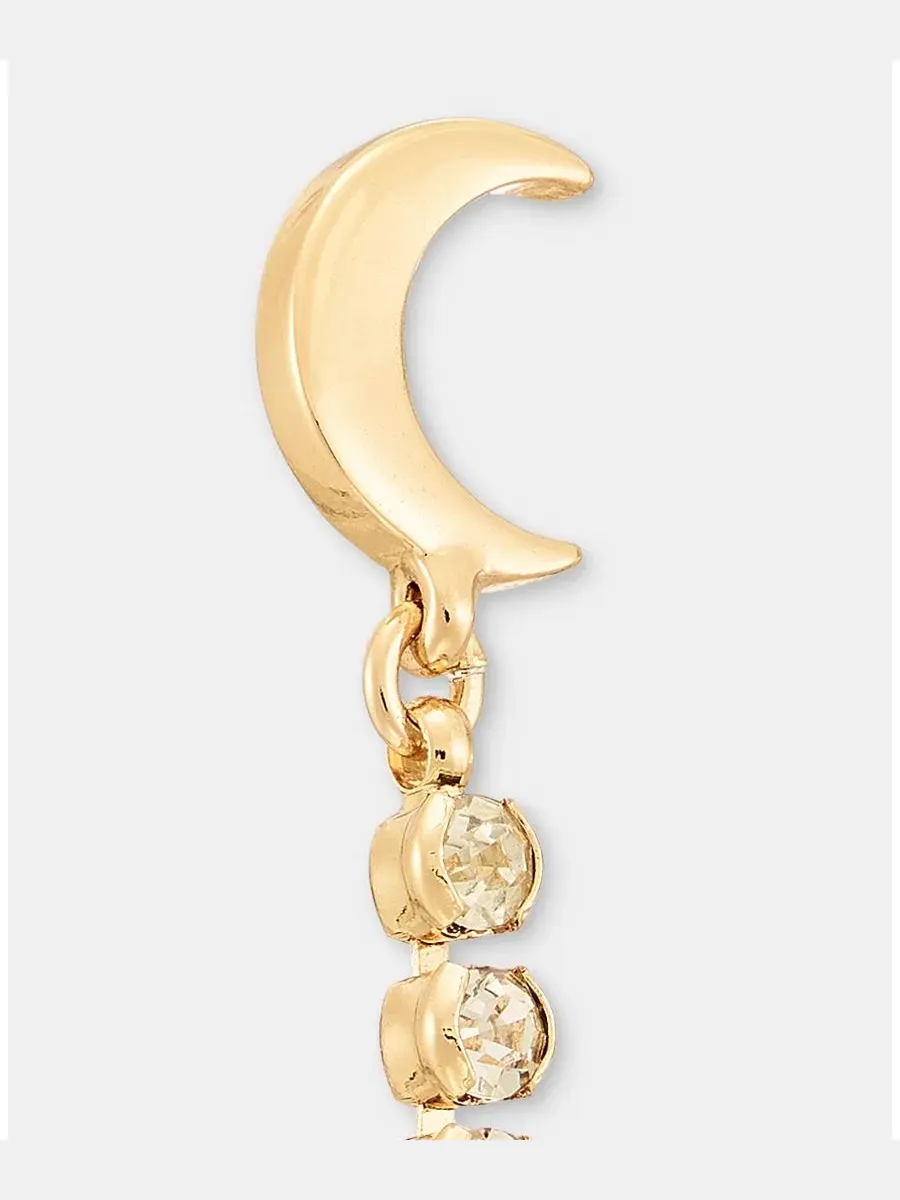 Серьги-подвески с кристаллами и звездами KARL LAGERFELD PARIS — изображение 4 из 4, оттенок белый