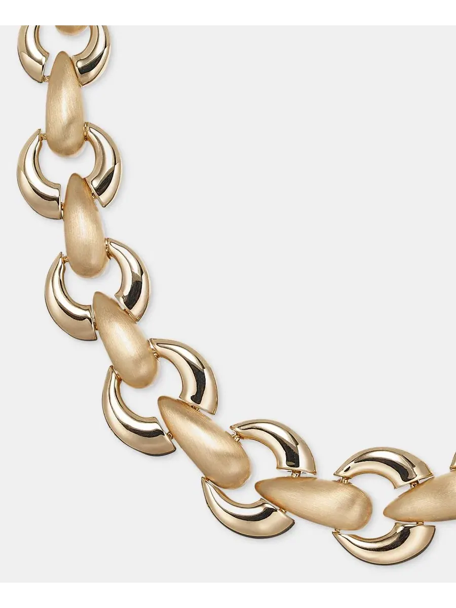 Ожерелье с объемным звеном, модель Puffy Linked Collar Anne Klein — изображение 2 из 5, оттенок золото