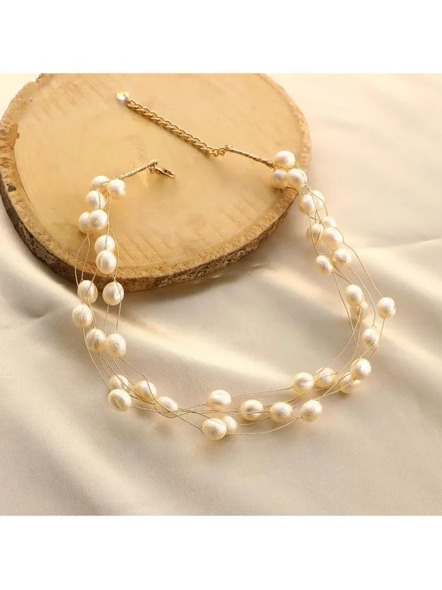 Женский колье-ошейник The Venezia Collar Necklace SOHI — изображение 2 из 6, оттенок белый