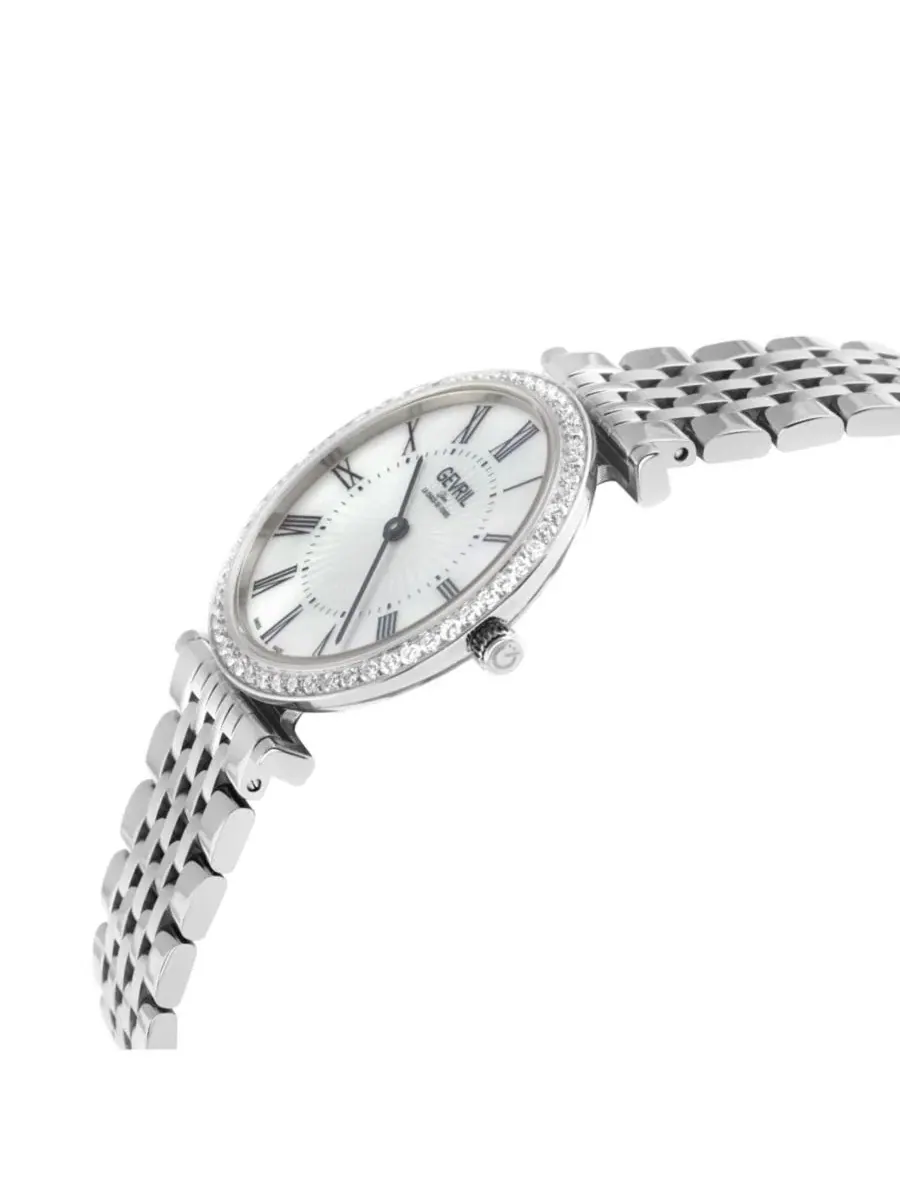 Женские часы Atelier 57 Swiss Quartz Diamond Silver Stainless Steel Bracelet Gevril — изображение 3 из 3, оттенок серебряный