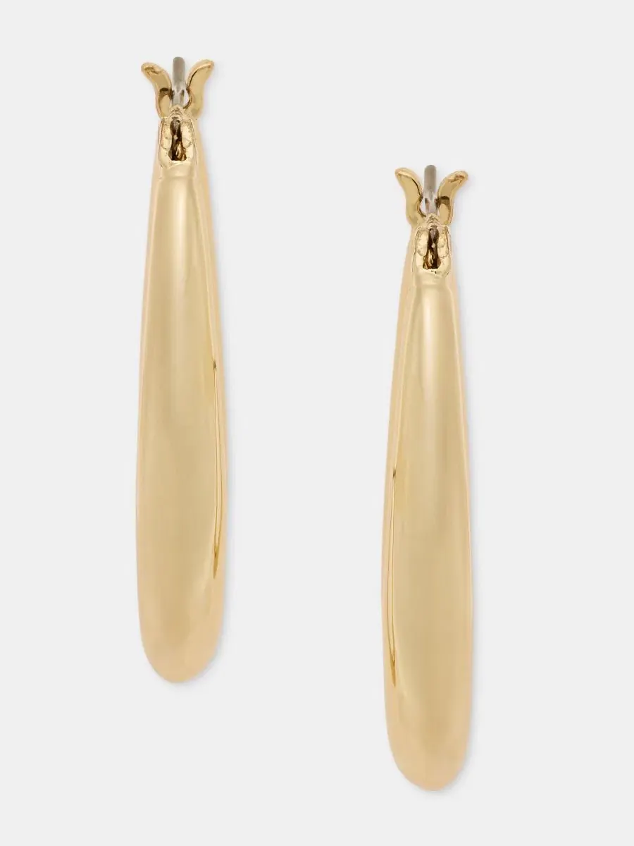 Серьги-кольца Puffy Arch Hoop Anne Klein — изображение 2 из 4, оттенок золото