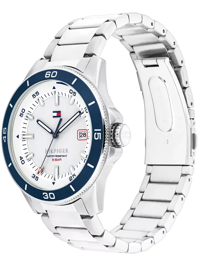 Мужские часы Tommy Hilfiger с кварцевым механизмом, 43 мм, стальной браслет — изображение 2 из 7