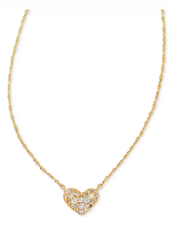 Комплект из 2 колье с сердечками паве, 19 дюймов Kendra Scott — изображение 2 из 4, оттенок золото