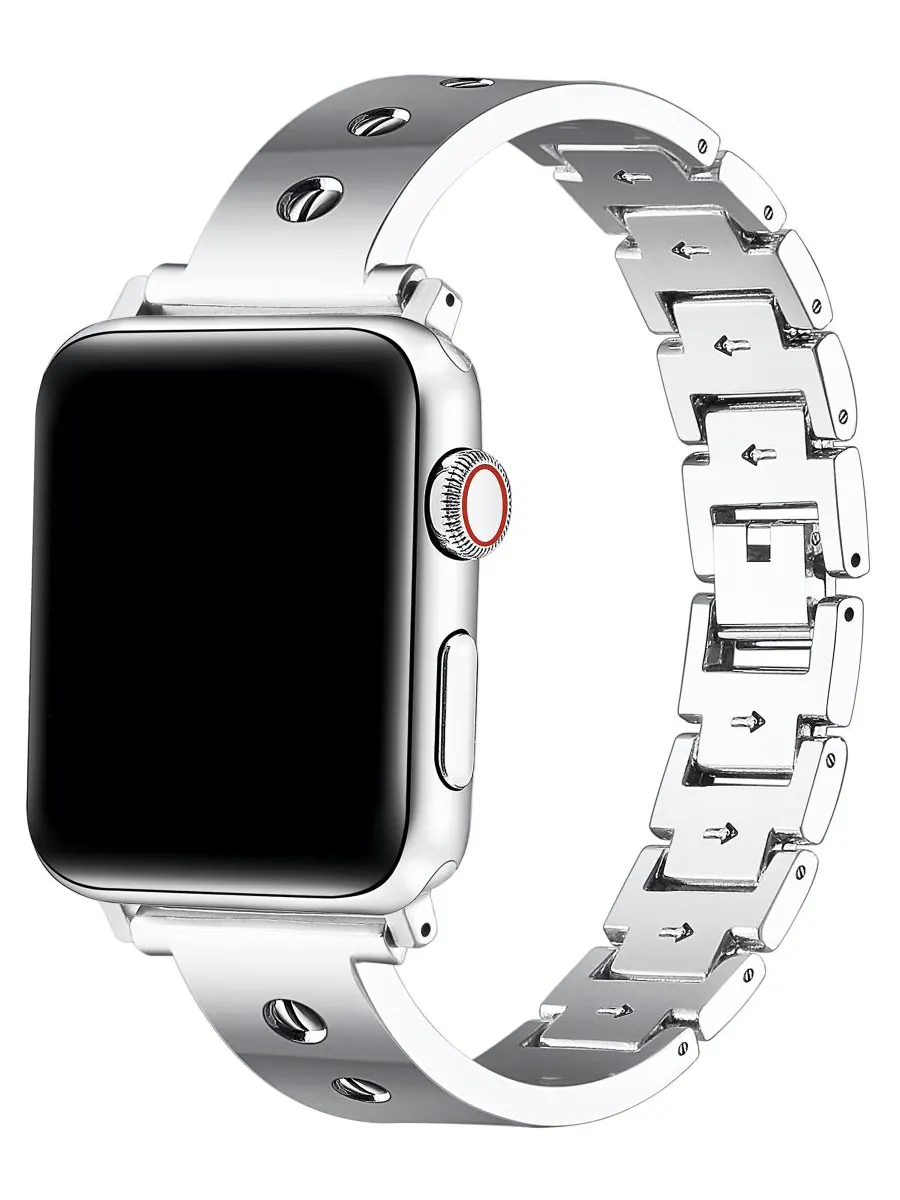 Браслет Quinn из нержавеющей стали для Apple Watch Posh Tech — изображение 1 из 4, оттенок серебряный
