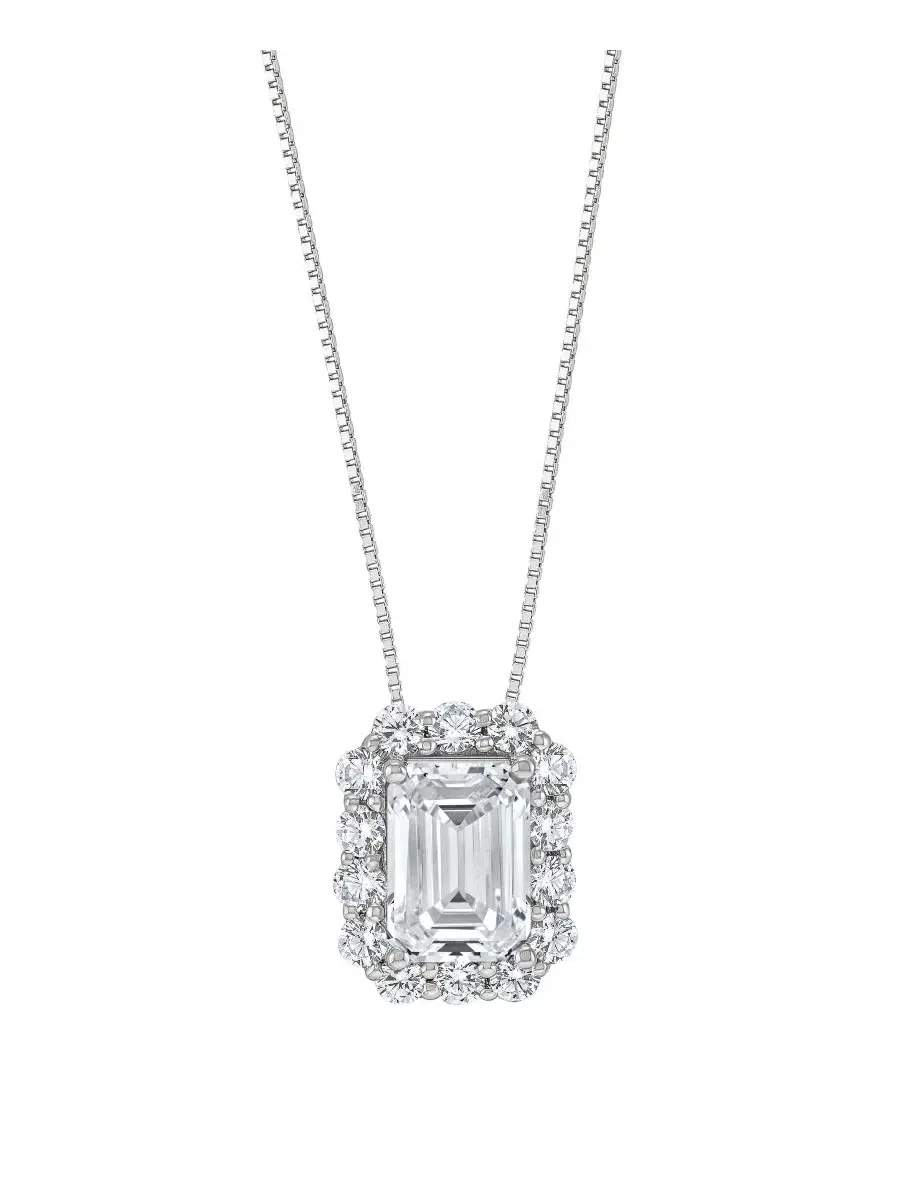 Подвеска с бриллиантом, 2 ct. t.w. — изображение 1 из 4, оттенок белый золотистый