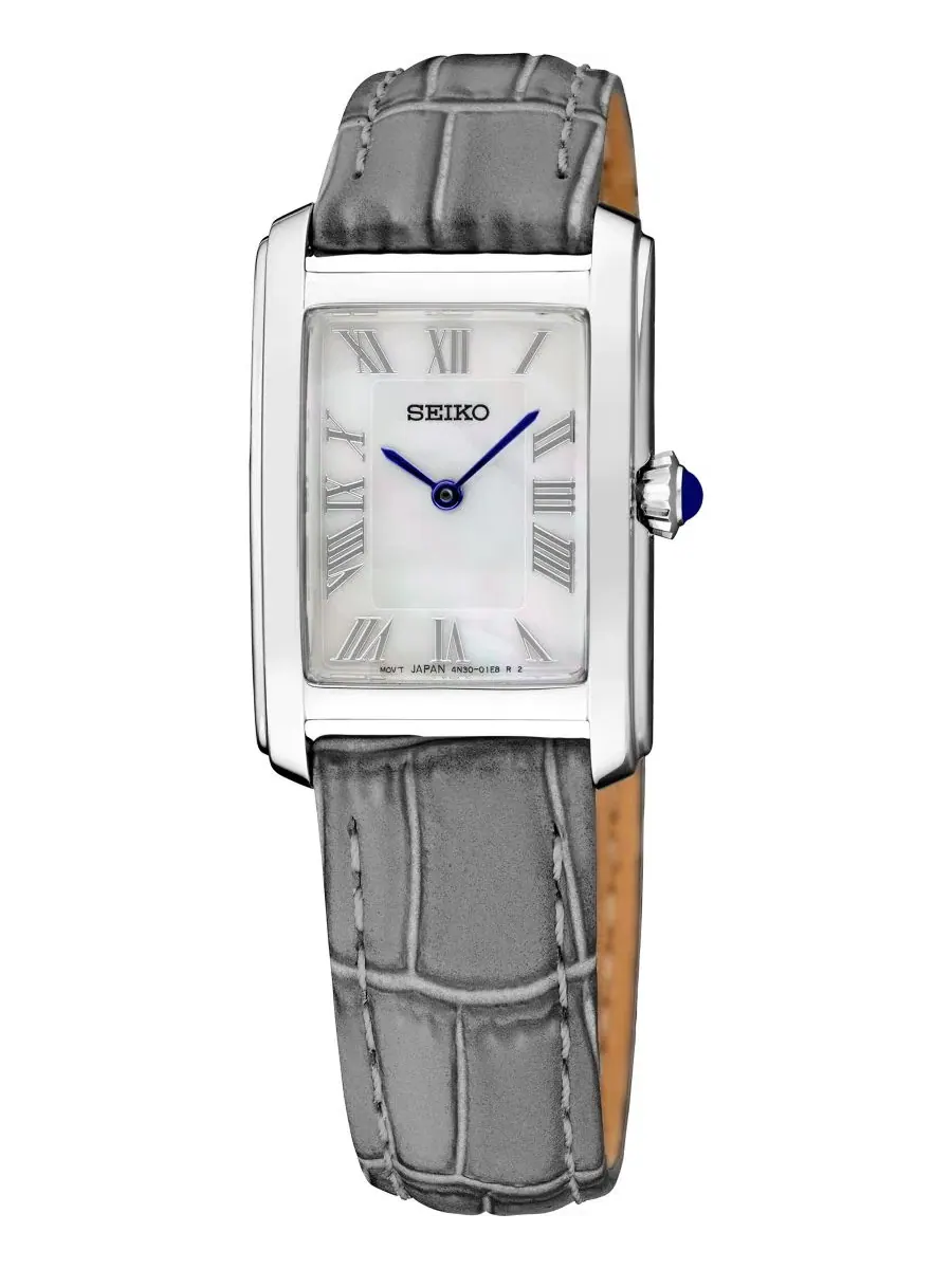 Женские часы Essentials с кожаным ремешком, кварцевые, 22,2 мм Seiko