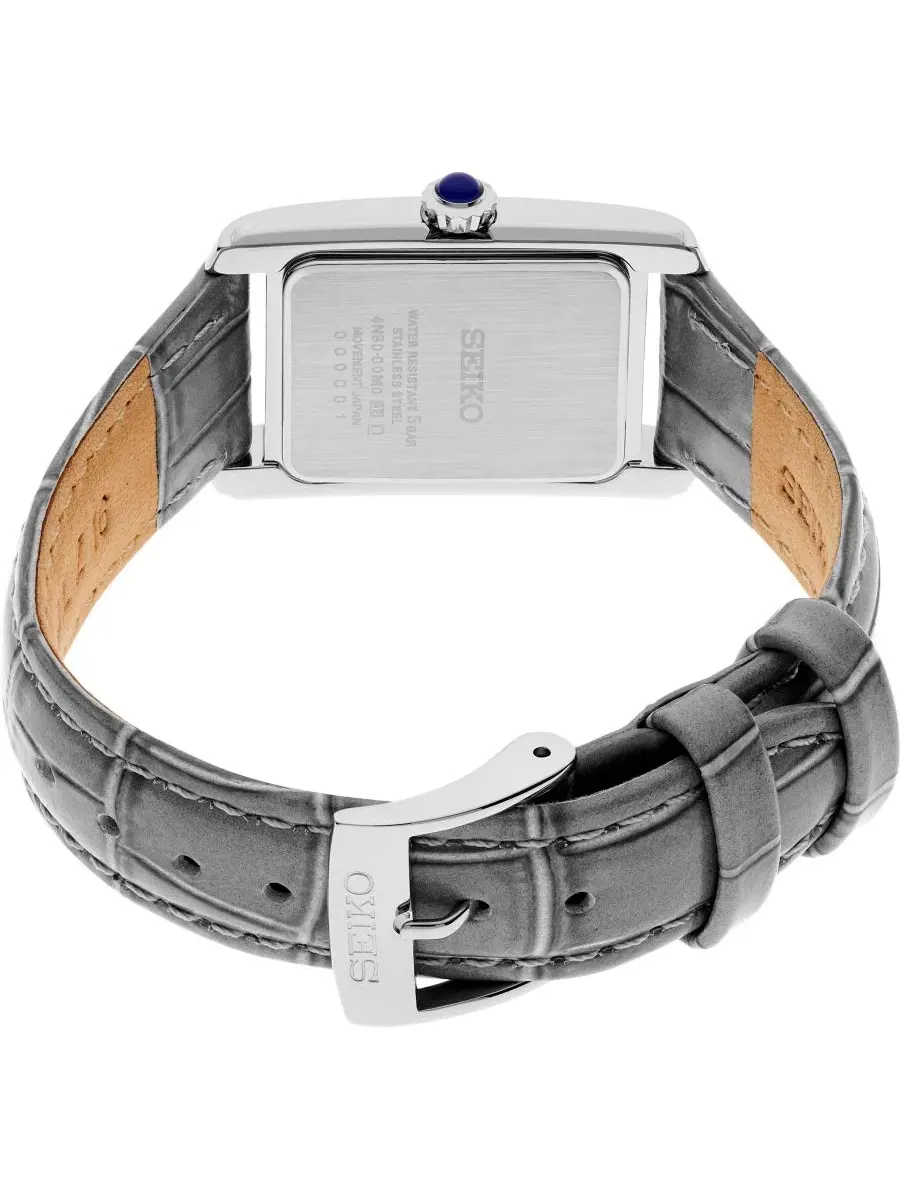 Женские часы Essentials с кожаным ремешком, кварцевые, 22,2 мм Seiko — изображение 3 из 3, оттенок перламутр