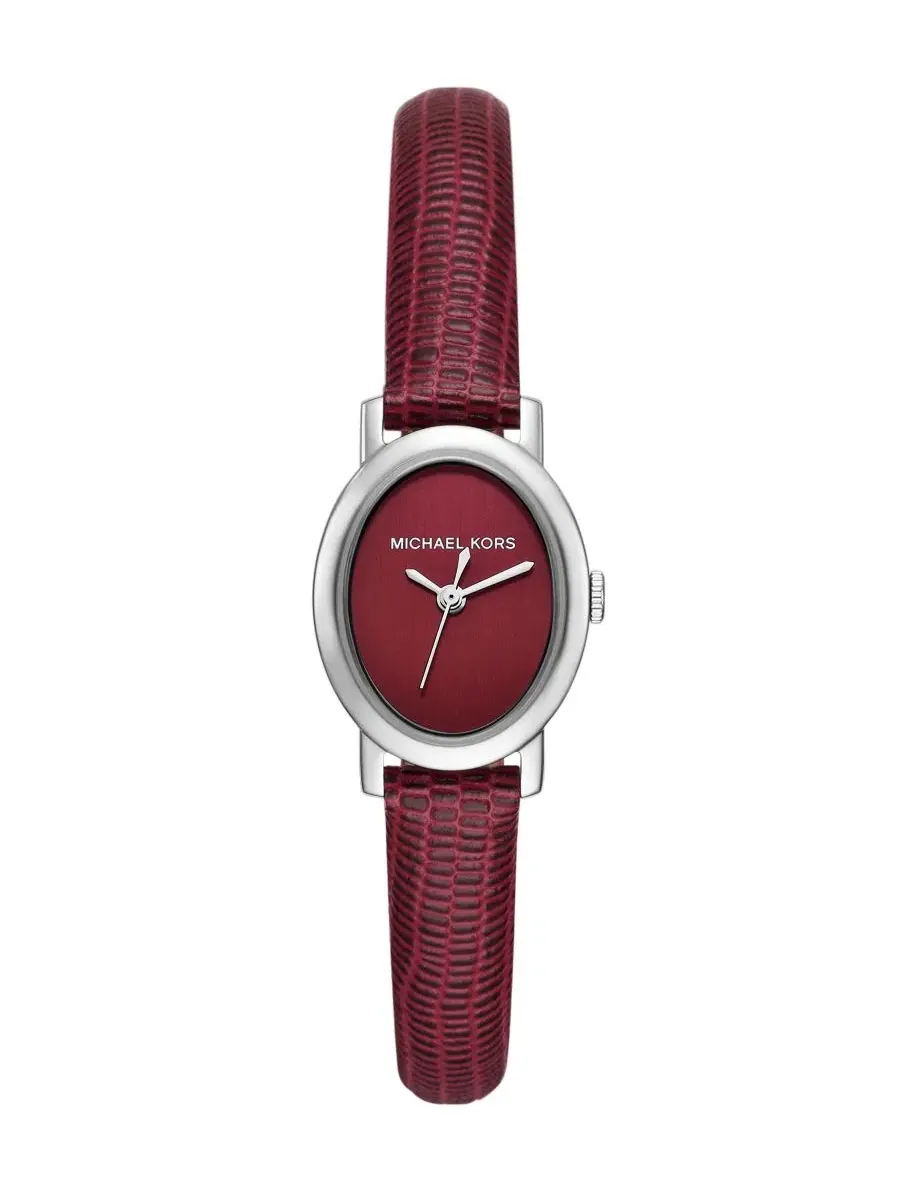 Женские часы Maude с кожаным ремешком Michael Kors — изображение 1 из 4, оттенок красный