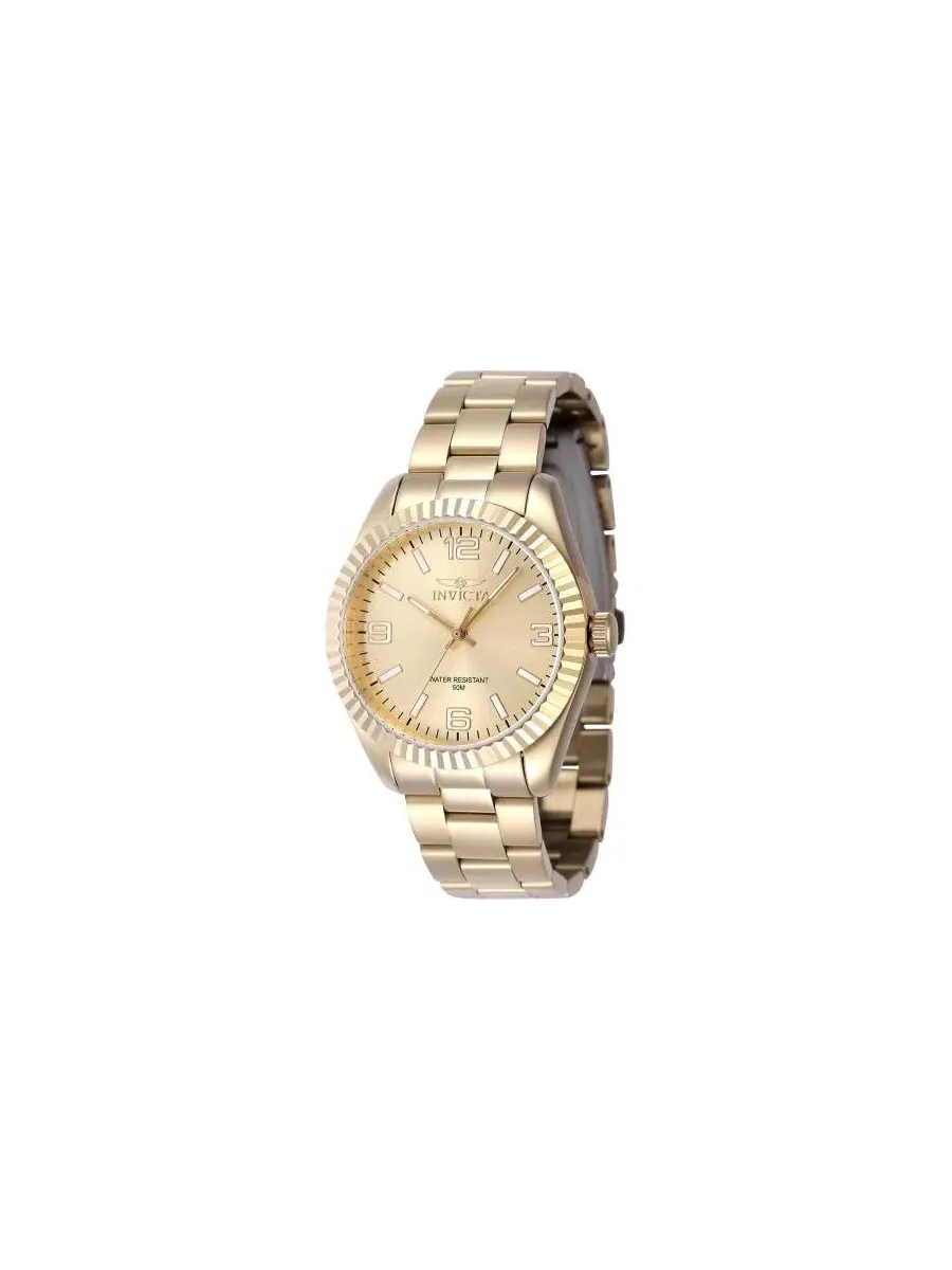 Женские часы Specialty Quartz 3 Hand Gold Dial Invicta