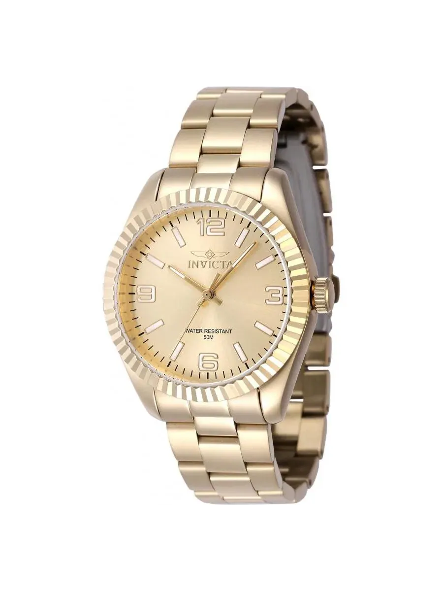 Женские часы Specialty Quartz 3 Hand Gold Dial Invicta — изображение 2 из 2, оттенок золото