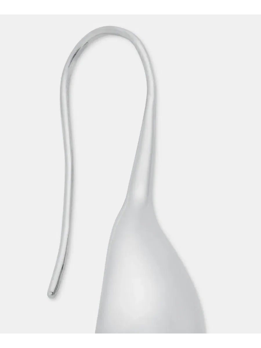 Серьги-нитки DKNY Puffy Teardrop — изображение 4 из 4, оттенок серебряный