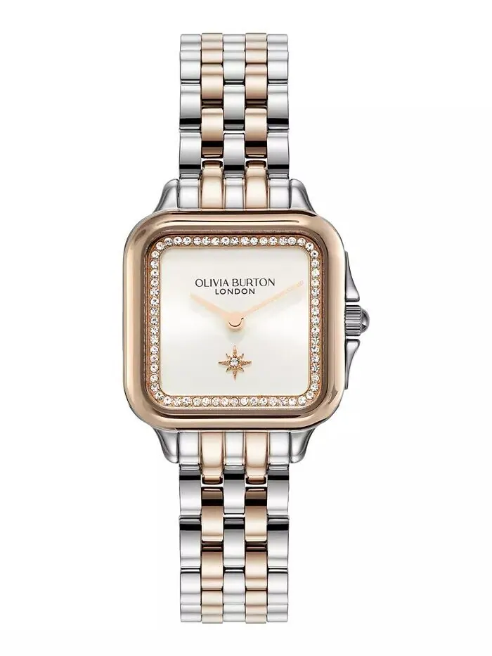 Женские двухцветные часы Grosvenor из нержавеющей стали, 28 мм Olivia Burton — изображение 1 из 3, оттенок мульти
