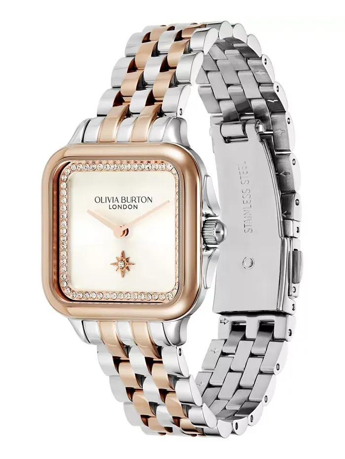 Женские часы Grosvenor Two-Tone из нержавеющей стали, 28 мм Olivia Burton — изображение 2 из 3