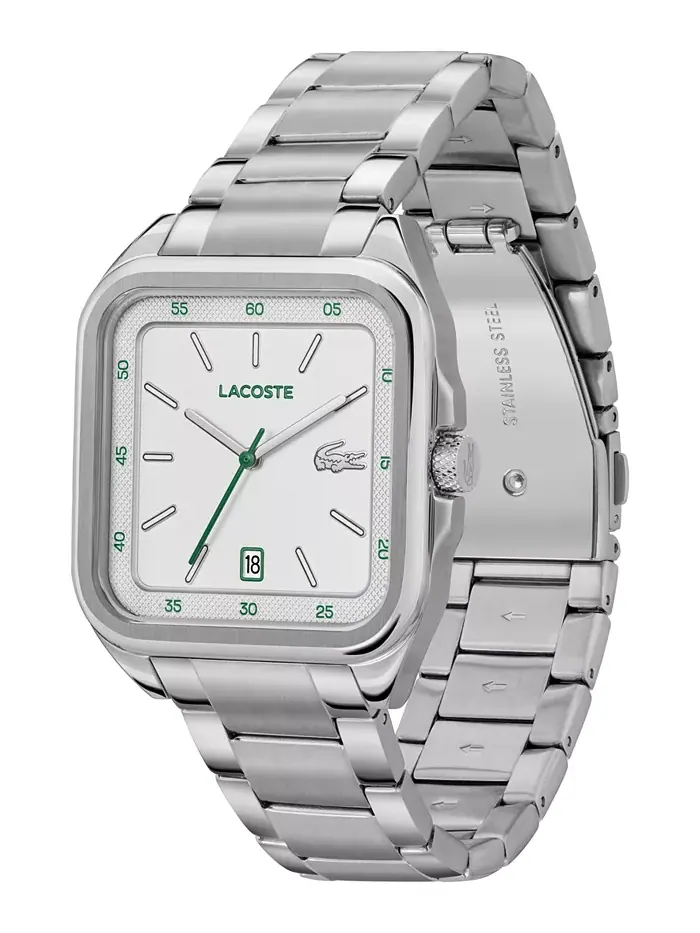 Мужские часы с браслетом из нержавеющей стали серебристого тона, 39mm Lacoste — изображение 2 из 6
