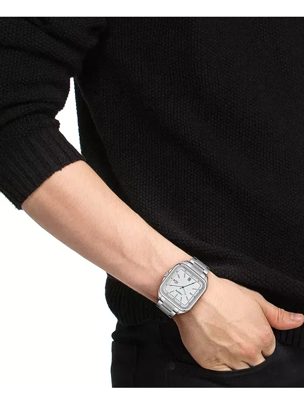 Мужские часы с серебристым браслетом из нержавеющей стали, 39 мм Lacoste — изображение 4 из 4, оттенок серебряный