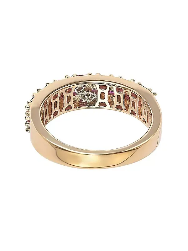 Кольцо Suzy Levian Rose из стерлингового серебра с красными и белыми кубическими цирконами Suzy — изображение 3 из 3