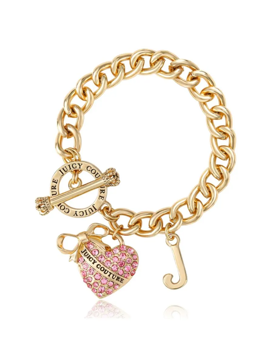 Браслет Juicy Couture с сердечками и карабином